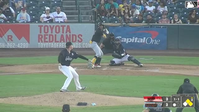 Jorge Quintana homers (6) on a fly ball to right center field. Alex Conover scores. Ty Harvey scores.