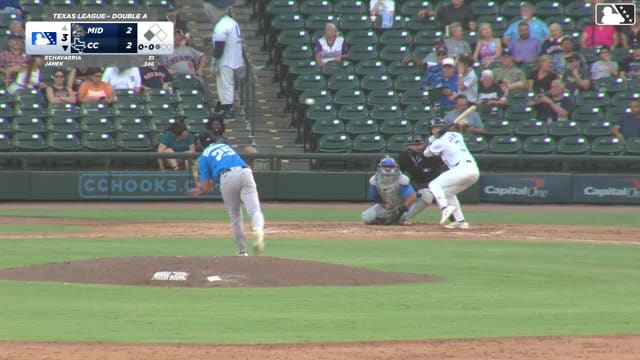 Walker Janek homers (6) on a line drive to left field. Trevor Austin scores.