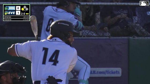 Carlos Jimenez singles on a sharp line drive to right fielder Avery Owusu-Asiedu. Luke Stevenson scores.