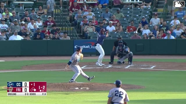 Dylan Dreiling homers (17) on a fly ball to right center field. Frainyer Chavez scores.