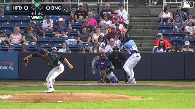 Jefferson Rojas singles on a ground ball to left fielder Zach Kokoska. Mitch Voit scores.