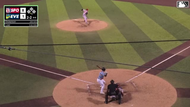 Korbyn Dickerson homers (5) on a fly ball to right field.