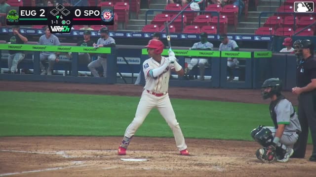 Roldy Brito homers (1) on a fly ball to center field.