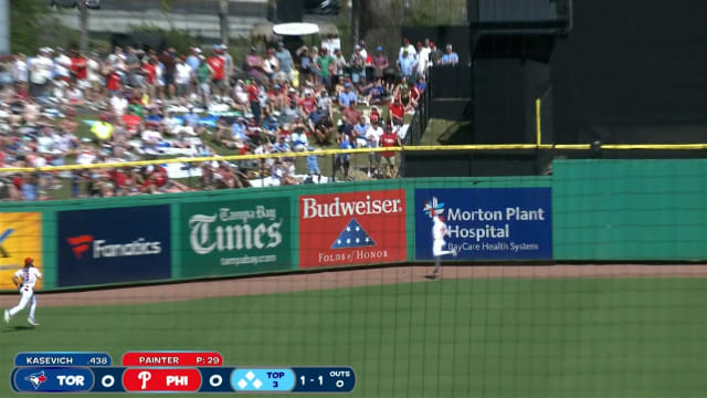 Justin Crawford's running grab