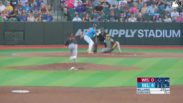 Max Williams homers (2) on a fly ball to right field.