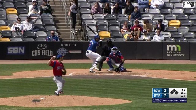 Emmanuel Rodriguez homers (5) on a line drive to right field.