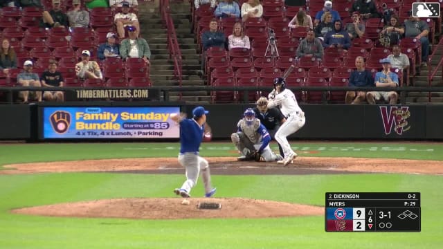 Daniel Dickinson homers (10) on a line drive to left field.
