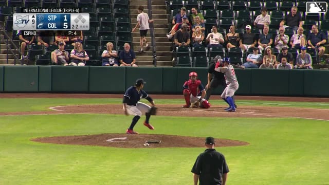 Kala'i Rosario strikes out swinging.