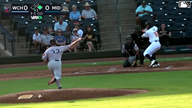 Davis Diaz singles on a soft line drive to right fielder Quinn McDaniel. Ryan Lasko scores.