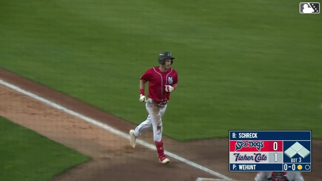 RJ Schreck's first home run of the season