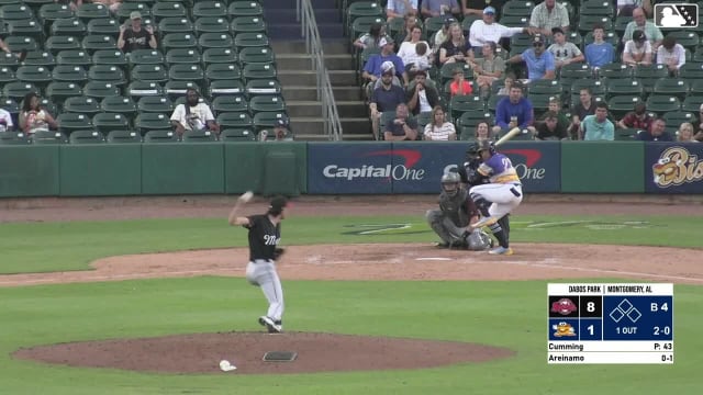 Jadher Areinamo homers (13) on a fly ball to left center field.