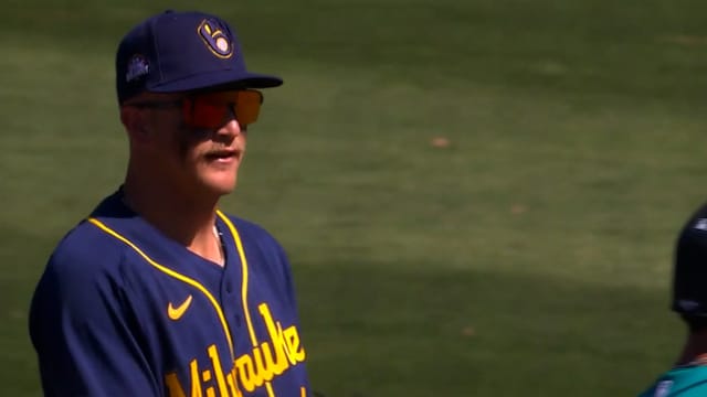 Cooper Pratt's jumping throw to first 