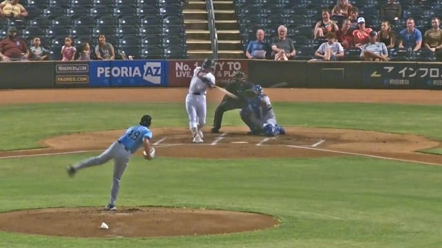 Colt Emerson hits his sixth Fall League double