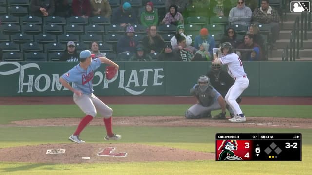 Mike Sirota homers (4) on a fly ball to right field.
