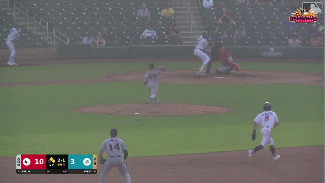 Juan Bello In play, run(s) to Andy Perez