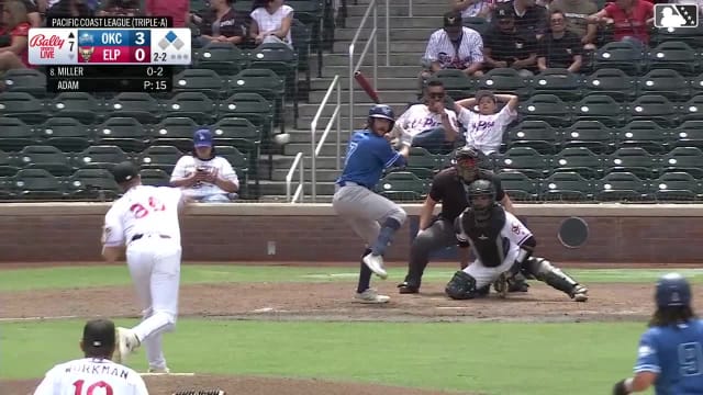Noah Miller singles on a line drive to center fielder Mason McCoy. Ryan Fitzgerald scores.