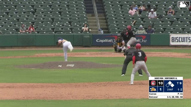 Leo Balcazar singles on a line drive to right fielder Austin Overn. Shane Sasaki scores. Ryan McCrystal to 2nd.