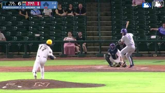 Logan Wagner homers (6) on a fly ball to left field.