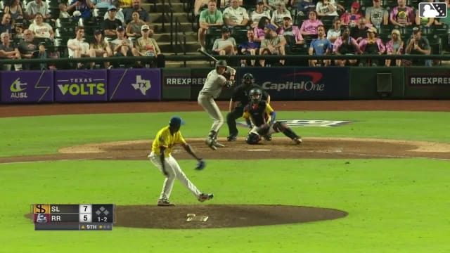 Josh Lowe strikes out swinging.