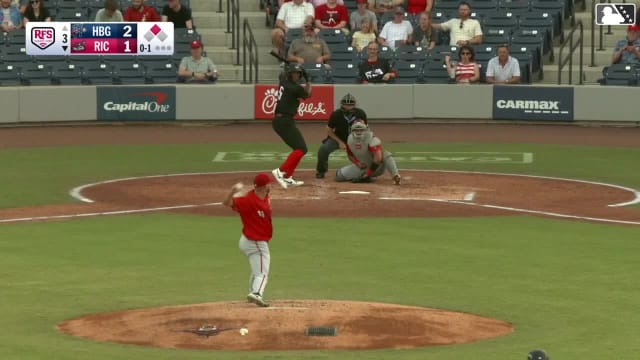 Bo Davidson homers (12) on a fly ball to left field. Parks Harber scores.