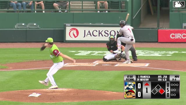 Welbyn Francisca doubles (6) on a line drive to left fielder Myles Naylor. Tommy Hawke scores.