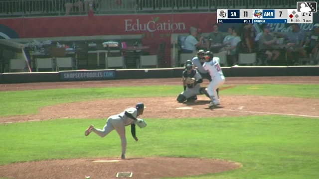 Alberto Barriga singles on a ground ball to first baseman Kerrington Cross. Ben McLaughlin scores.