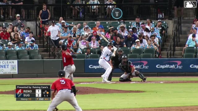 Lucas Spence homers (4) on a line drive to right field. Raynel Delgado scores.
