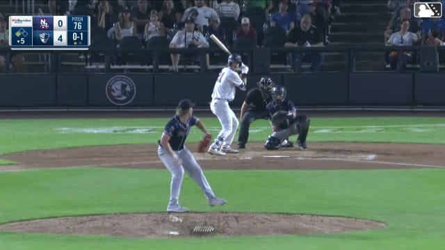 Core Jackson singles on a ground ball to center fielder Hedbert Perez. Manuel Palencia scores.