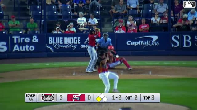 Thayron Liranzo singles on a line drive to right fielder Raylin Heredia. Woody Hadeen scores. Thayron Liranzo out at 2nd on the throw, right fielder Raylin Heredia to shortstop Aidan Miller.