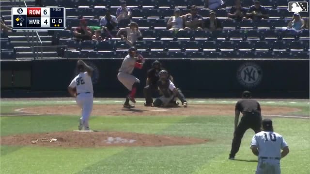 Eric Hartman doubles (18) on a sharp line drive to right fielder Camden Troyer. Tate Southisene scores.