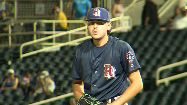 Gavin Collyer's first strikeout with Round Rock