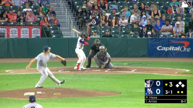 Victor Arias homers (7) on a fly ball to right center field.
