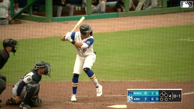 Jared Sundstrom homers (5) on a fly ball to left field.