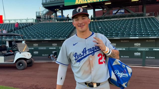 Logan Wagner reacts to his 3-hit, 4-RBI game