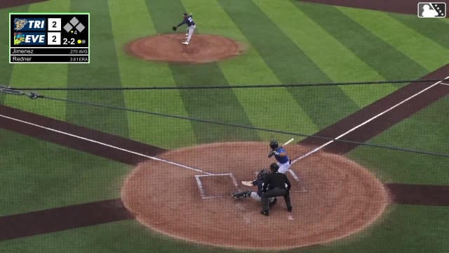 Carlos Jimenez homers (10) on a fly ball to left center field.
