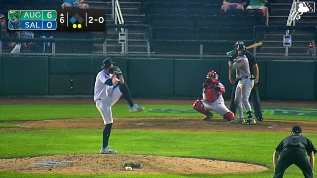 Conor Essenburg singles on a sharp line drive to left fielder Skylar King. Luis Guanipa scores.