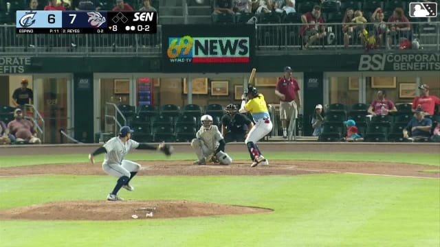 Felix Reyes strikes out swinging.