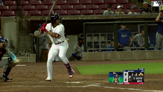 Yasser Mercedes singles on a ground ball to center fielder Asbel Gonzalez. Eduardo Tait scores. Khadim Diaw to 3rd.