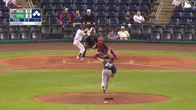 Jared Thomas singles on a sharp line drive to left fielder Pedro León. Kyle Karros scores. Jacob Humphrey to 3rd. Braylen Wimmer to 2nd.