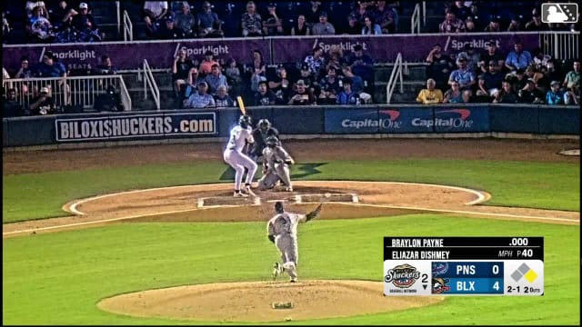 Braylon Payne homers (1) on a line drive to right field. Mike Boeve scores.