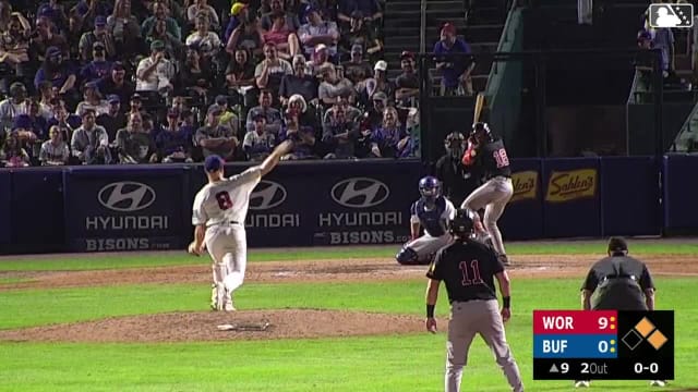 Franklin Arias doubles (9) on a line drive to left fielder Rhylan Thomas. Nathan Hickey scores. Tomás Nido to 3rd.