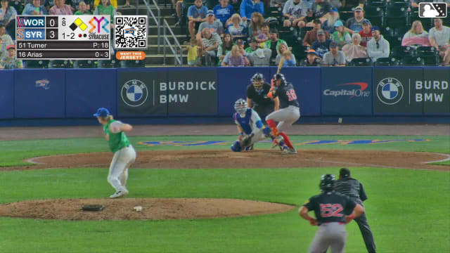 Franklin Arias doubles (5) on a line drive to left fielder Nick Morabito. Nate Baez scores. Nate Eaton scores.
