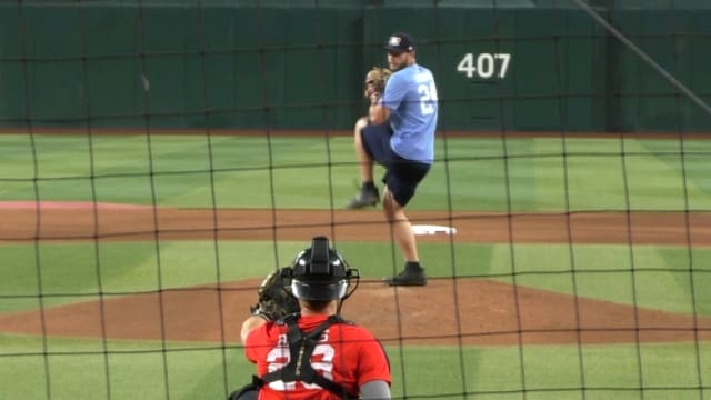 MIT's Mason Estrada pitches at MLB Draft Combine