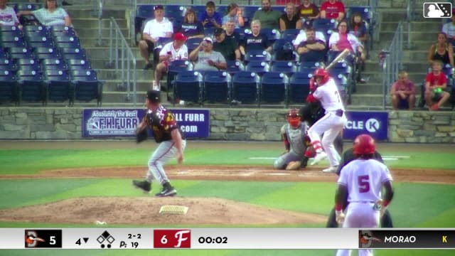 Coy James homers (16) on a fly ball to left center field. Manuel Cabrera scores.
