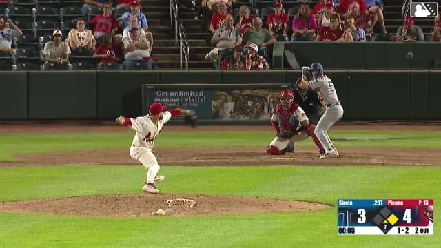Mike Sirota homers (1) on a fly ball to left field. Elijah Hainline scores.