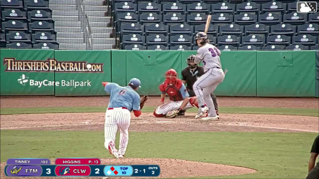 Carson Tinney homers (8) on a line drive to right field. Jimmy Keenan scores. Merphy Hernandez scores.