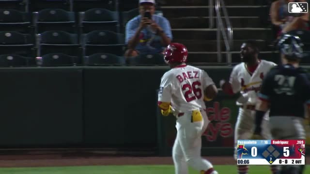 Jesús Báez's fourth consecutive game with a homer
