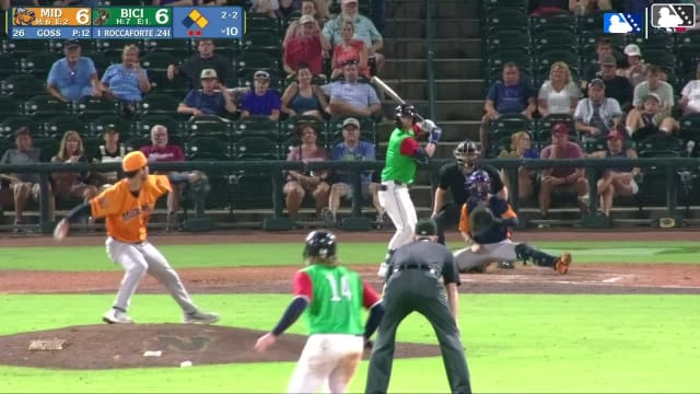 Carson Roccaforte singles on a ground ball to right fielder Clark Elliott. Colton Becker scores. Jorge Alfaro to 2nd.