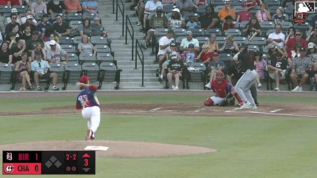 Caleb Bonemer homers (15) on a fly ball to left field.