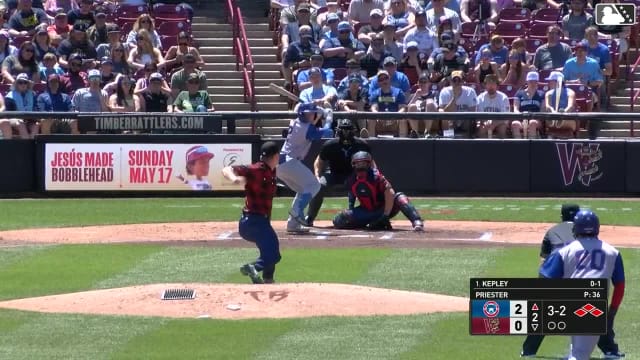Kane Kepley singles on a ground ball to right fielder Josiah Ragsdale. Drew Bowser scores. Miguel Useche to 3rd. Christian Olivo to 2nd.